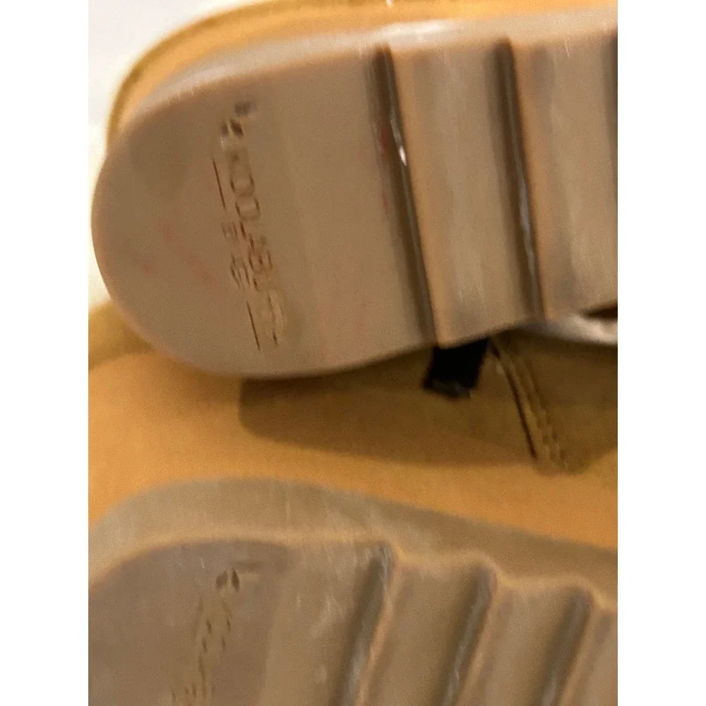 Koolaburra by Ugg Ortholite Tan Wedge Zip Ankle Boot Suede Faux Fur Sz 10M WMN